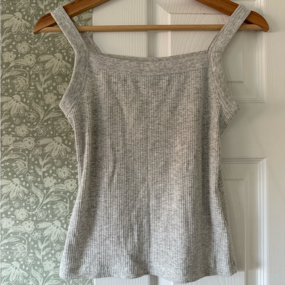 American Eagle Outfitters Light Gray Ribbed Camisole